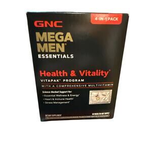 GNC Mega Men Health & Vitality Vitapak, 30 Packs, Daily 
exp. 09/26